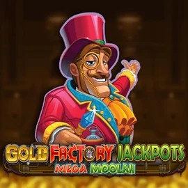 Play the Gold Factory Jackpots Mega Moolah slot by Aurum Signature Studios on Vegasino Casino
