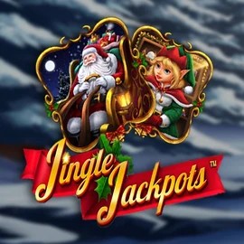Jingle Jackpots slot logo by Dragon Gaming at Vegasino Casino