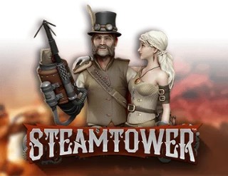 Steam Tower Slot slot logo by NetEnt at Vegasino Casino