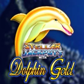 Jackpots logo of Dolphin Gold with Stellar Jackpots from Lightning Box Game at Vegasino Casino