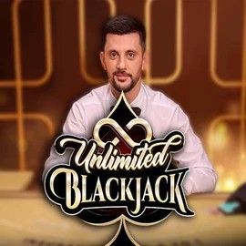 Unlimited Blackjack logo by Ezugi at Vegasino Casino